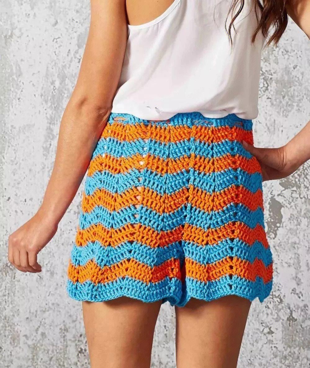 shorts de crochê