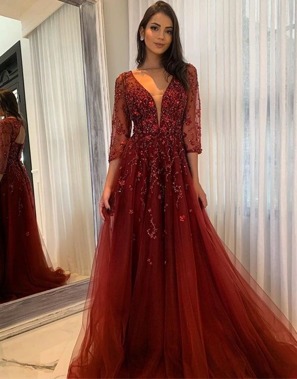 vestido marsala