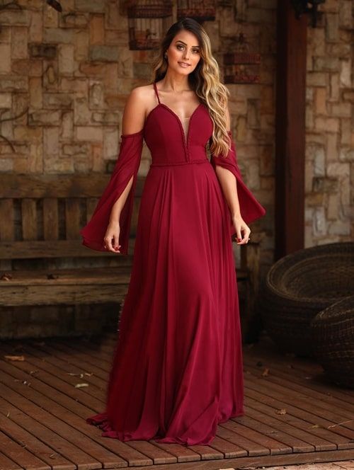 vestido marsala