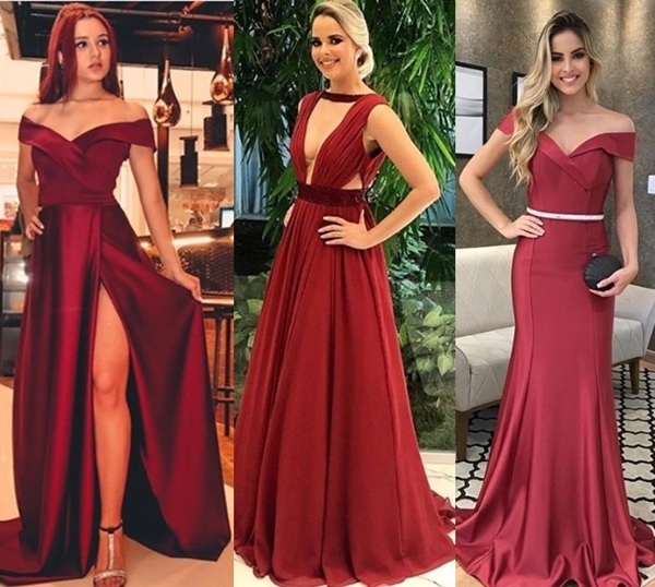 vestido marsala