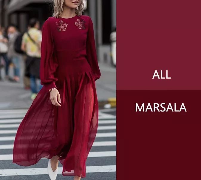 vestido marsala