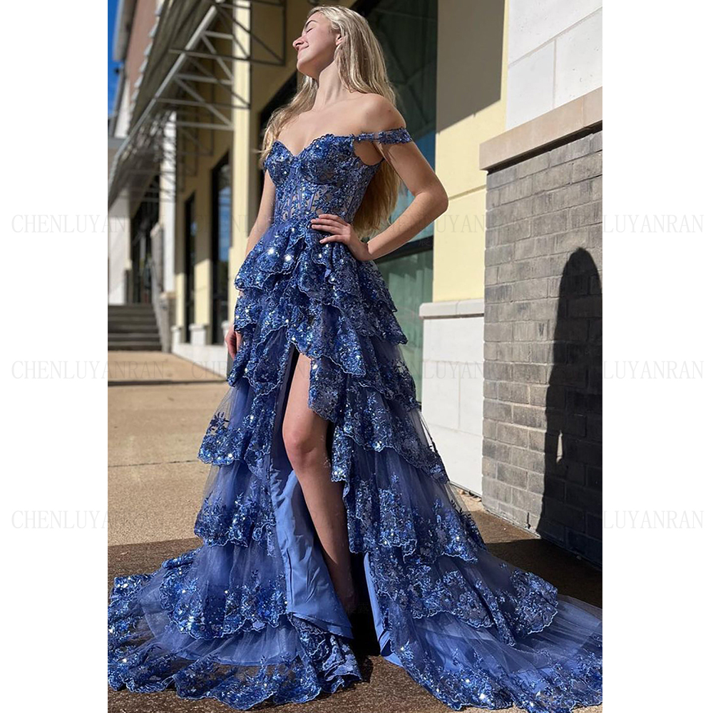 vestido azul royal