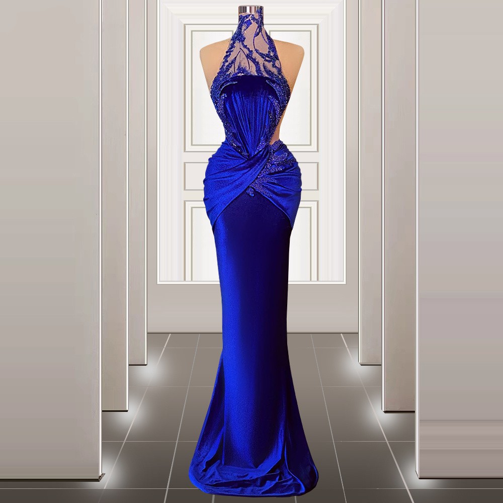 vestido azul royal