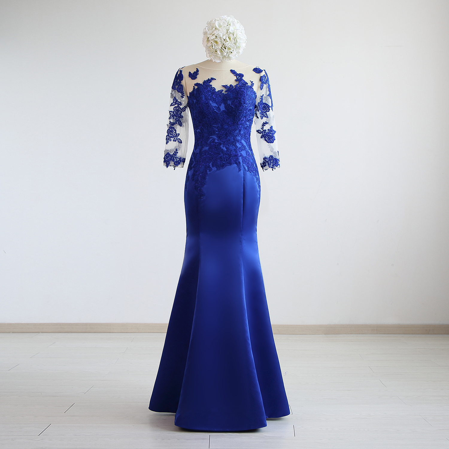 vestido azul royal