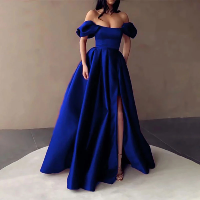 vestido azul royal