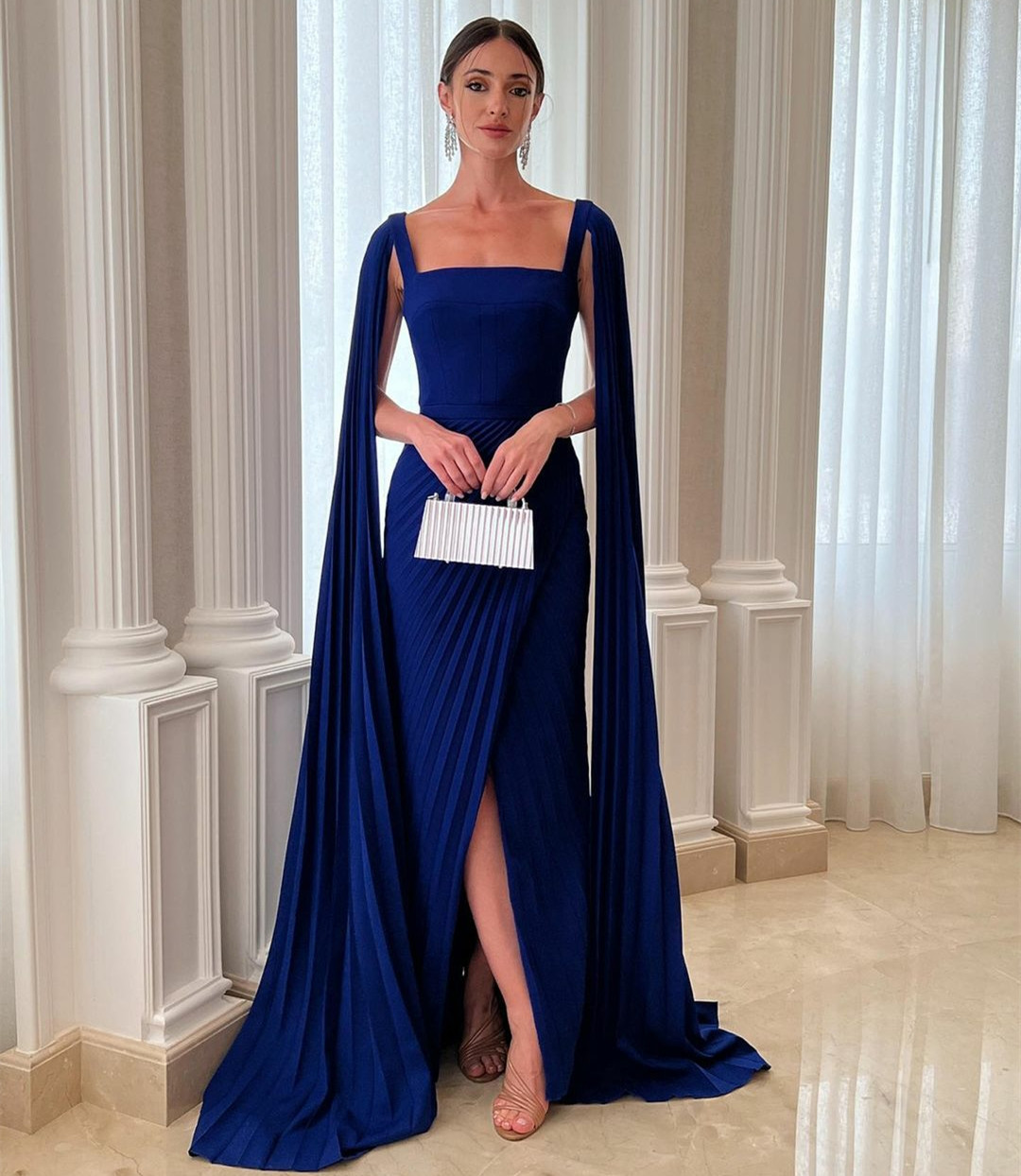 vestido azul royal