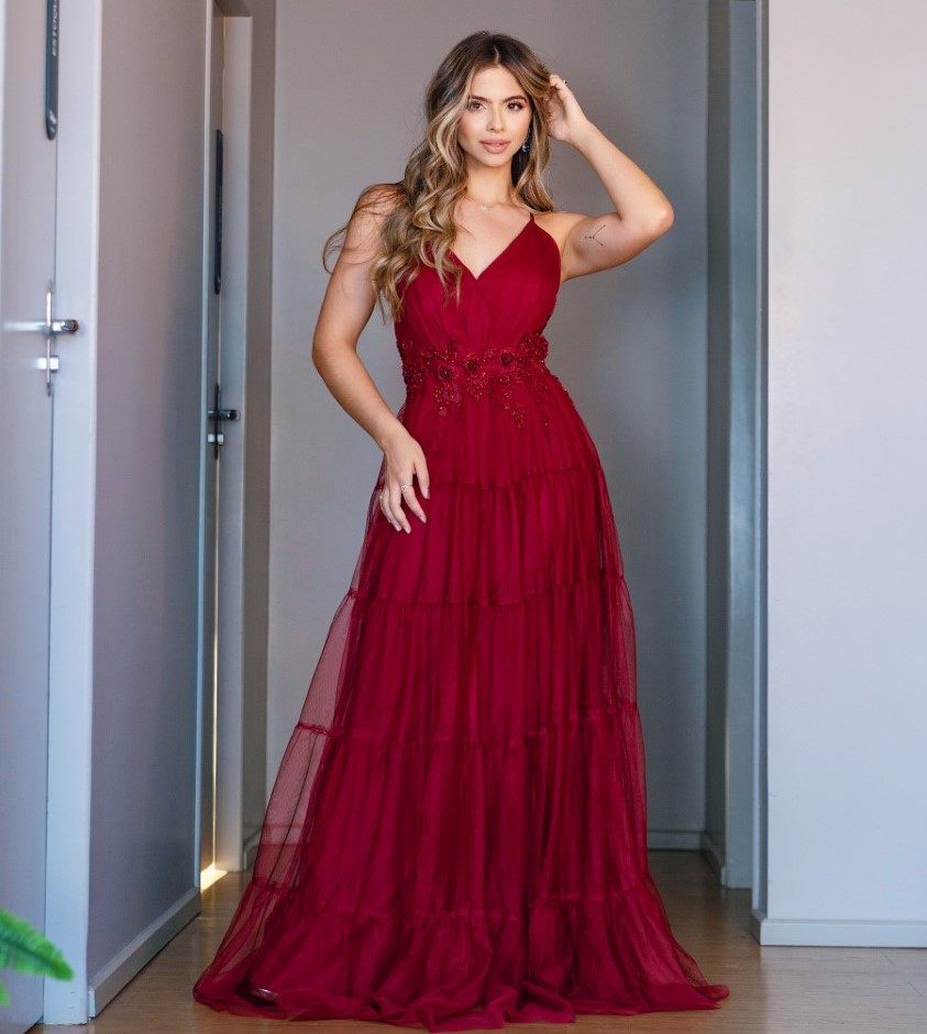 vestido marsala