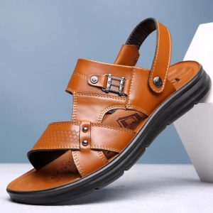 chinelo de couro masculino