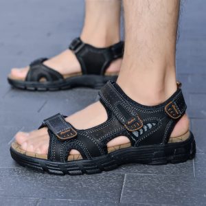 chinelo de couro masculino