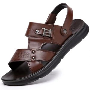 chinelo de couro masculino