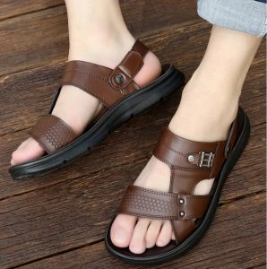 chinelo de couro masculino