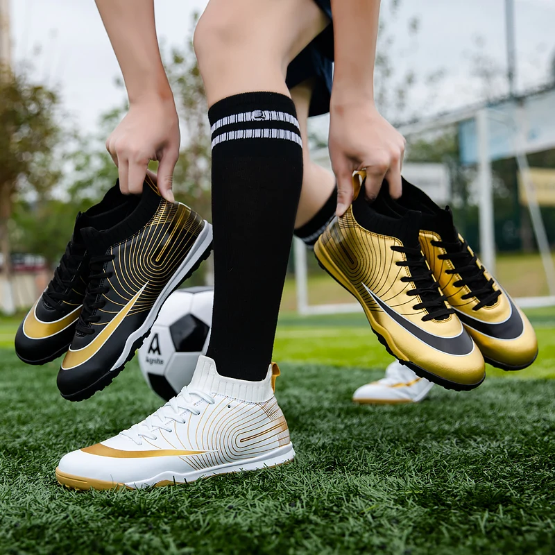 gold soccer cleats