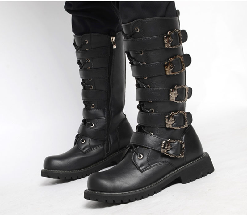 leather boots men