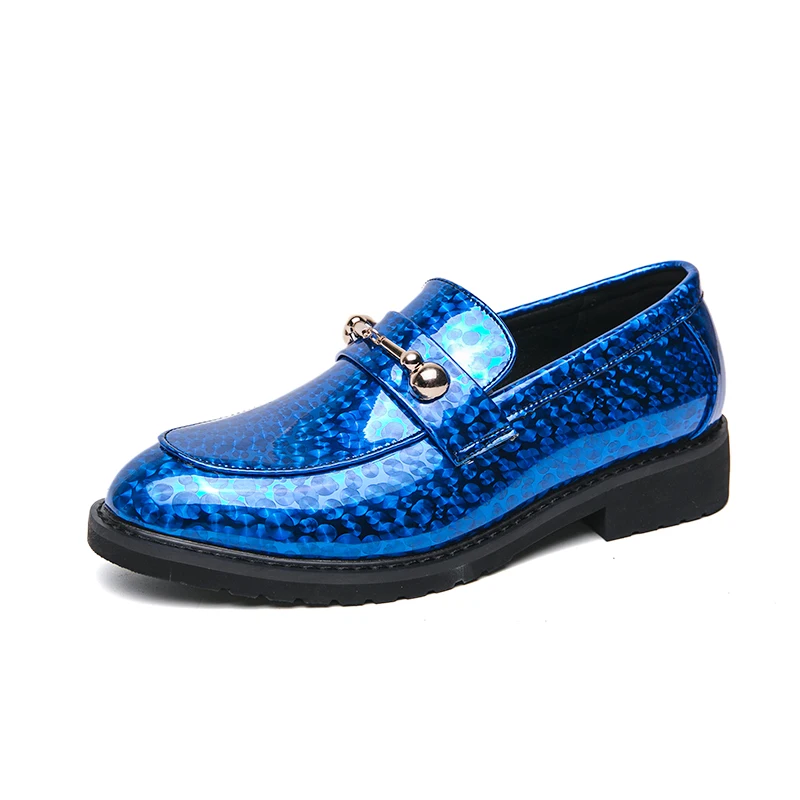 blue dress shoes