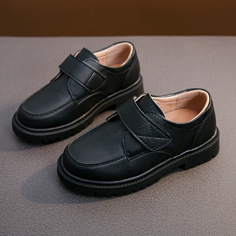 boys black dress shoes