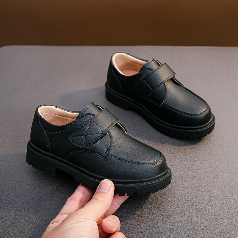 boys black dress shoes