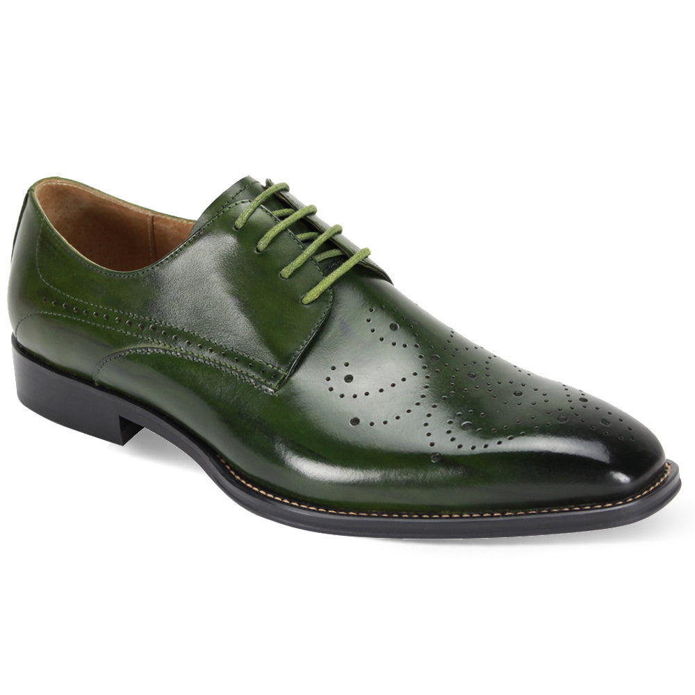 green dress shoes